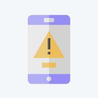 Icon Emergency Alert. related to Emergency symbol. flat style. simple design illustration vector