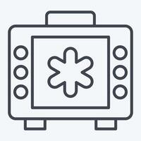 Icon Emergency News. related to Emergency symbol. line style. simple design illustration vector