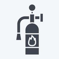 Icon Fire Extinguisher. related to Emergency symbol. glyph style. simple design illustration vector