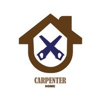 carpintero logo diseño para gráfico diseñador o taller identidad vector