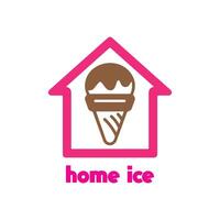 ice cream logo design for graphic designer or shop vector