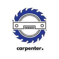 carpintero logo diseño para gráfico diseñador o taller identidad vector