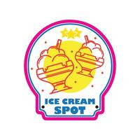 ice cream logo design for graphic designer or shop vector