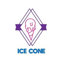 ice cream logo design for graphic designer or shop vector