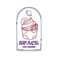 ice cream logo design for graphic designer or shop vector