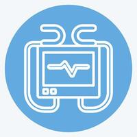 Icon Defibrillator Machine. related to Emergency symbol. blue eyes style. simple design illustration vector