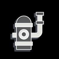 Icon Fire Hydrant. related to Emergency symbol. glossy style. simple design illustration vector