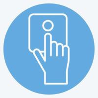 icono emergencia botón. relacionado a emergencia símbolo. azul ojos estilo. sencillo diseño ilustración vector