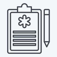 Icon Emergency Service Report. related to Emergency symbol. line style. simple design illustration vector