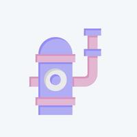 Icon Fire Hydrant. related to Emergency symbol. flat style. simple design illustration vector