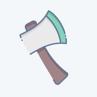 Icon Axe. related to Emergency symbol. doodle style. simple design illustration vector