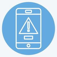 Icon Emergency Alert. related to Emergency symbol. blue eyes style. simple design illustration vector