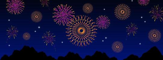 Fireworks for Facebook Cover Template