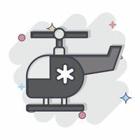 Icon Air Emergency. related to Emergency symbol. comic style. simple design illustration vector