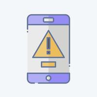 Icon Emergency Alert. related to Emergency symbol. doodle style. simple design illustration vector