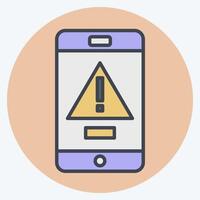 Icon Emergency Alert. related to Emergency symbol. color mate style. simple design illustration vector