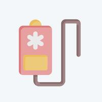 Icon Blood Transfusion. related to Emergency symbol. flat style. simple design illustration vector