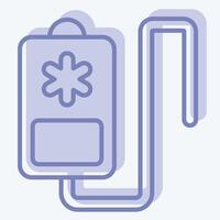 Icon Blood Transfusion. related to Emergency symbol. two tone style. simple design illustration vector