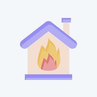 Icon Fire. related to Emergency symbol. flat style. simple design illustration vector