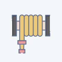 Icon Fire Hose. related to Emergency symbol. doodle style. simple design illustration vector