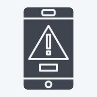 Icon Emergency Alert. related to Emergency symbol. glyph style. simple design illustration vector