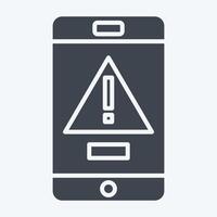 Icon Emergency Alert. related to Emergency symbol. glyph style. simple design illustration vector