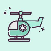 Icon Air Emergency. related to Emergency symbol. MBE style. simple design illustration vector
