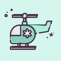 Icon Air Emergency. related to Emergency symbol. MBE style. simple design illustration vector