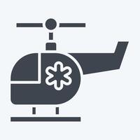 Icon Air Emergency. related to Emergency symbol. glyph style. simple design illustration vector
