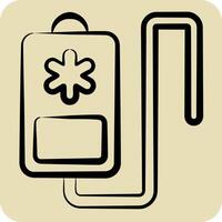Icon Blood Transfusion. related to Emergency symbol. hand drawn style. simple design illustration vector