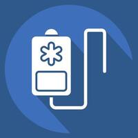 Icon Blood Transfusion. related to Emergency symbol. long shadow style. simple design illustration vector