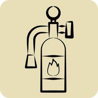 Icon Fire Extinguisher. related to Emergency symbol. hand drawn style. simple design illustration vector