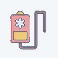 Icon Blood Transfusion. related to Emergency symbol. doodle style. simple design illustration vector