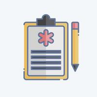 Icon Emergency Service Report. related to Emergency symbol. doodle style. simple design illustration vector