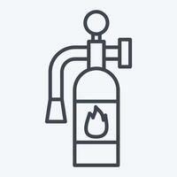 Icon Fire Extinguisher. related to Emergency symbol. line style. simple design illustration vector