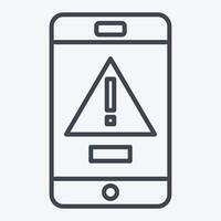 Icon Emergency Alert. related to Emergency symbol. line style. simple design illustration vector