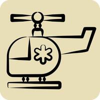 Icon Air Emergency. related to Emergency symbol. hand drawn style. simple design illustration vector
