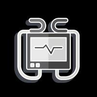 Icon Defibrillator Machine. related to Emergency symbol. glossy style. simple design illustration vector