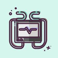 Icon Defibrillator Machine. related to Emergency symbol. MBE style. simple design illustration vector