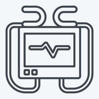 Icon Defibrillator Machine. related to Emergency symbol. line style. simple design illustration vector
