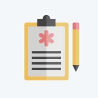 Icon Emergency Service Report. related to Emergency symbol. flat style. simple design illustration vector