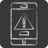 Icon Emergency Alert. related to Emergency symbol. chalk Style. simple design illustration vector