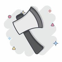 Icon Axe. related to Emergency symbol. comic style. simple design illustration vector