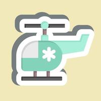 Sticker Air Emergency. related to Emergency symbol. simple design illustration vector