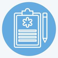 Icon Emergency Service Report. related to Emergency symbol. blue eyes style. simple design illustration vector