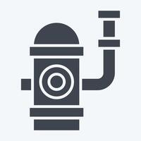 Icon Fire Hydrant. related to Emergency symbol. glyph style. simple design illustration vector