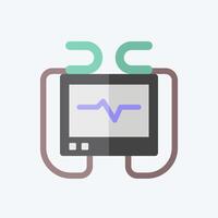 Icon Defibrillator Machine. related to Emergency symbol. flat style. simple design illustration vector