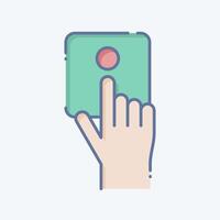 Icon Emergency Button. related to Emergency symbol. doodle style. simple design illustration vector