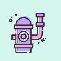 Icon Fire Hydrant. related to Emergency symbol. MBE style. simple design illustration vector