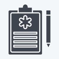 Icon Emergency Service Report. related to Emergency symbol. glyph style. simple design illustration vector